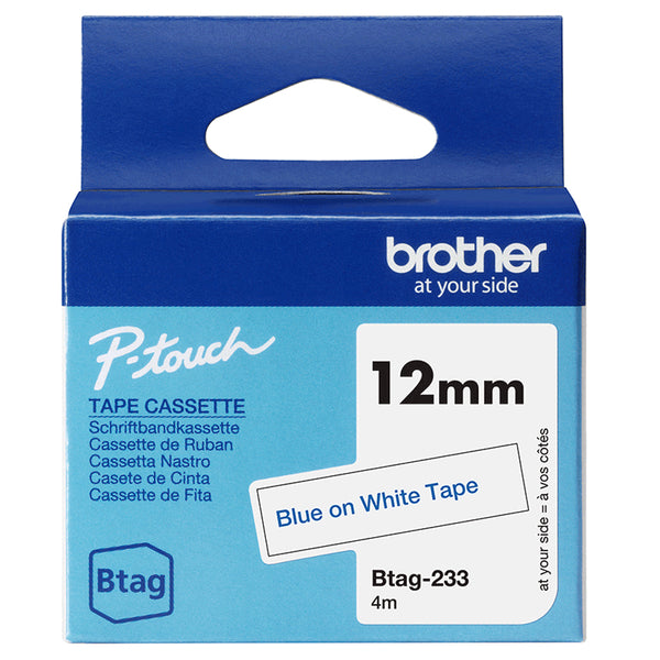 Brother BTAG-233 Mærkattape Rulle (1,2 cm x 4 m) 1kassette(r)