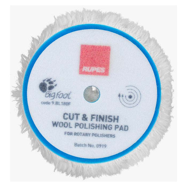 Rotary Ø:80 mm wool pad, cut & finish ø75mm pad, 1 stk.