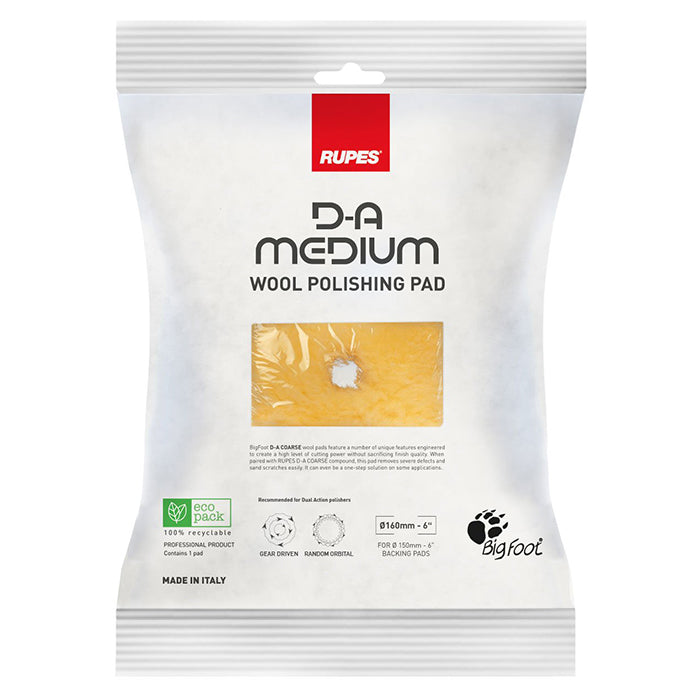 Polerpude - gul, Ø 80 mm. - rupes