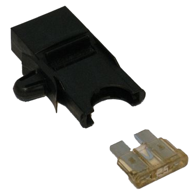 Sikringsholder med 25A sikring - praktisk holder til trækaflastning og udskiftning, defa