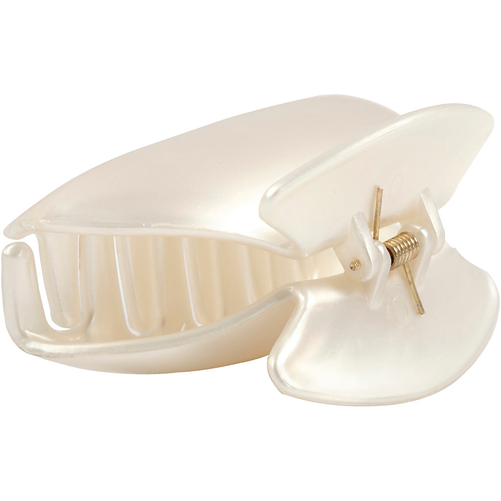 Hårklo, L: 90 mm, B: 45 mm, perlemor, 1 stk.