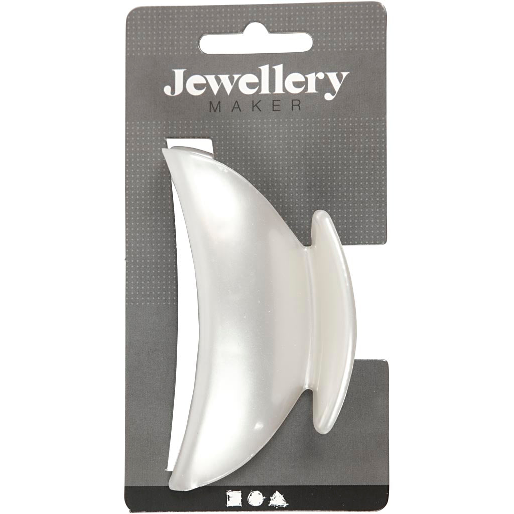 Hårklo, L: 90 mm, B: 45 mm, perlemor, 1 stk.