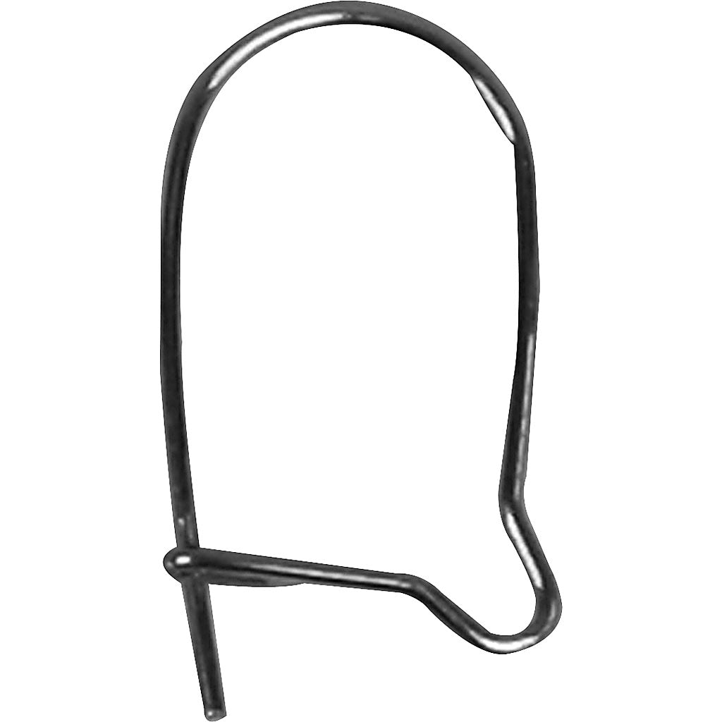 Ørebøjle, L: 15 mm, forsølvet, 10 stk./ 1 pk.