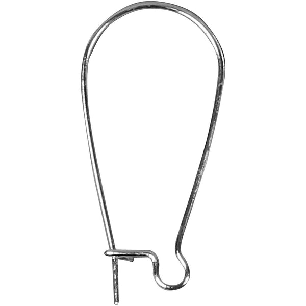 Forsølvede ørebøjler 25 mm - 30 stk. til smykkedesign