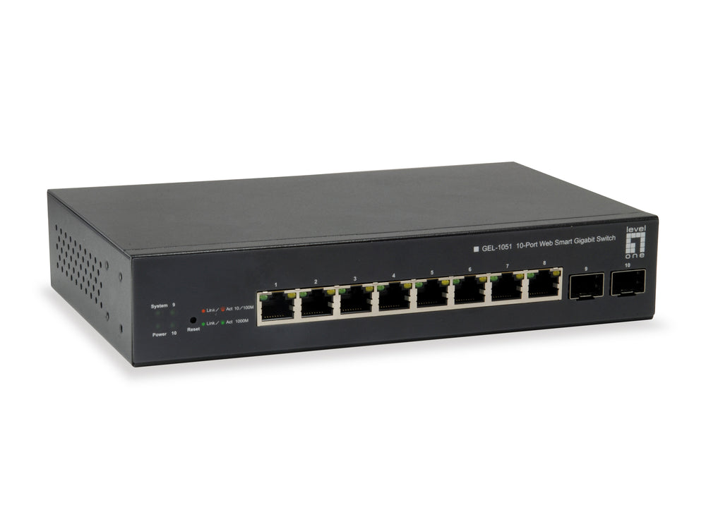 LevelOne GEP-1051 Switch 10-porte Gigabit PoE+