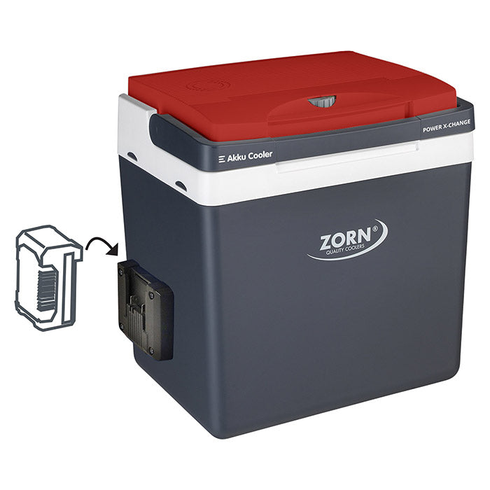 Elektrisk 26L køleboks 12/230V + 18V akku, justerbar termostat - ZORN