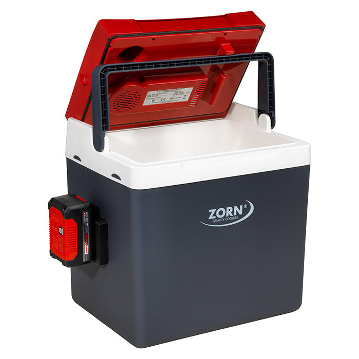 Elektrisk 26L køleboks 12/230V + 18V akku, justerbar termostat - ZORN