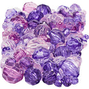 Facetperler, str. 4-12 mm, hulstr. 1-2,5 mm, lilla, 250 g/ 1 pk.
