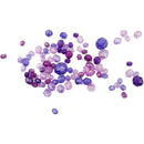 Facetperler, str. 4-12 mm, hulstr. 1-2,5 mm, lilla, 250 g/ 1 pk.
