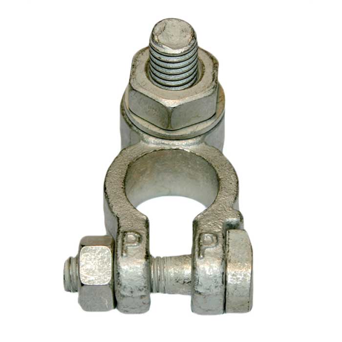 Batteripolsko positiv 10 mm i fortinnet messing - RACO