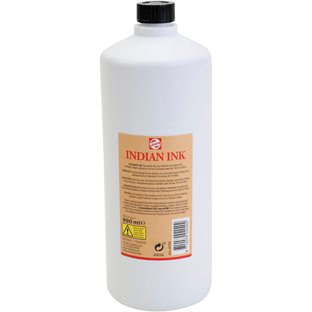 Flydende Tusch, sort, 1000 ml/ 1 fl.