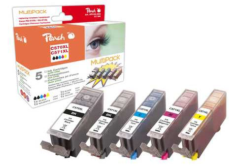 Peach Multi Pack XL Sort Gul Cyan Magenta Blæk PI100-293