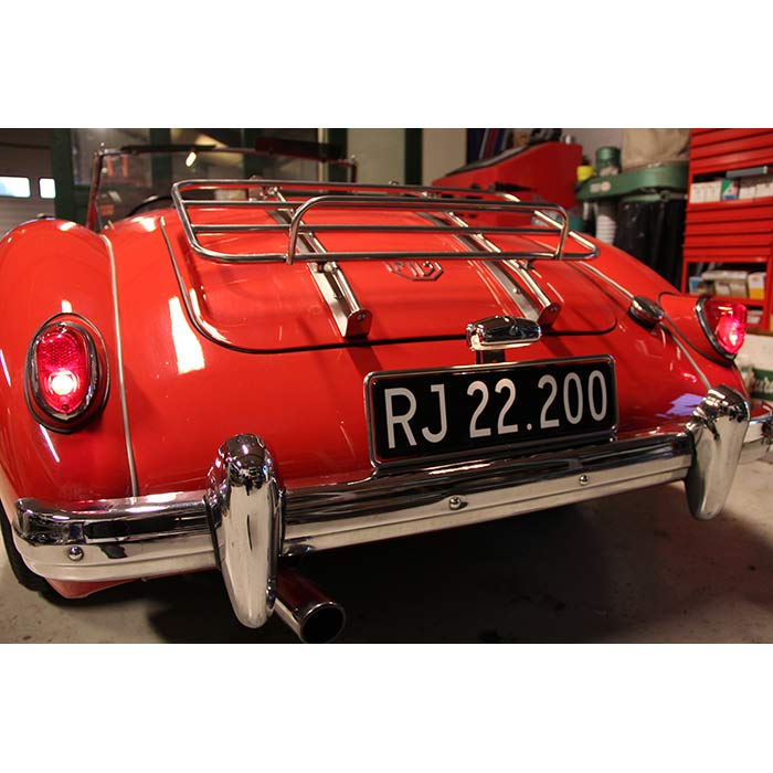 Nummerpladeramme i rustfrit stål 408×108 mm til klassiske biler - 1 Stk. - Netlager