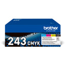 Brother TN 243CMYK Value Pack Sort Gul Cyan Magenta 1000 sider Toner