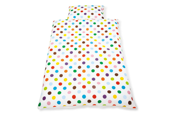 Pinolino Juniorsengesæt 100x135 cm, Prikker/Grå