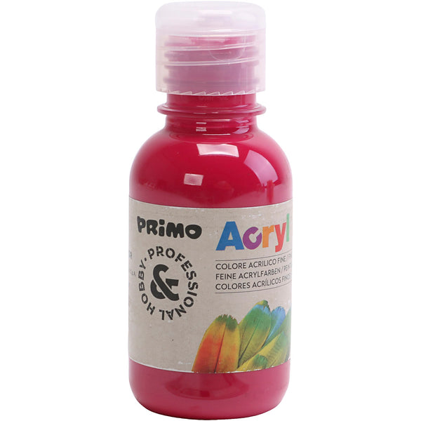 Hobbymaling mat, primær rød, 125 ml/ 1 fl.