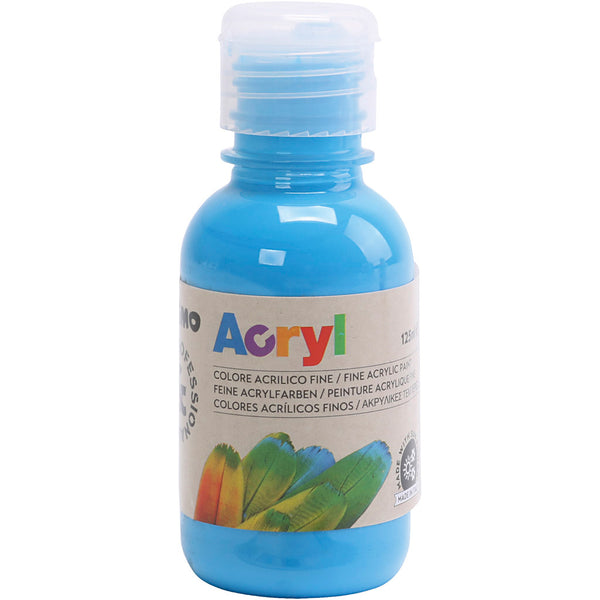 Hobbymaling mat, primær blå, 125 ml/ 1 fl.