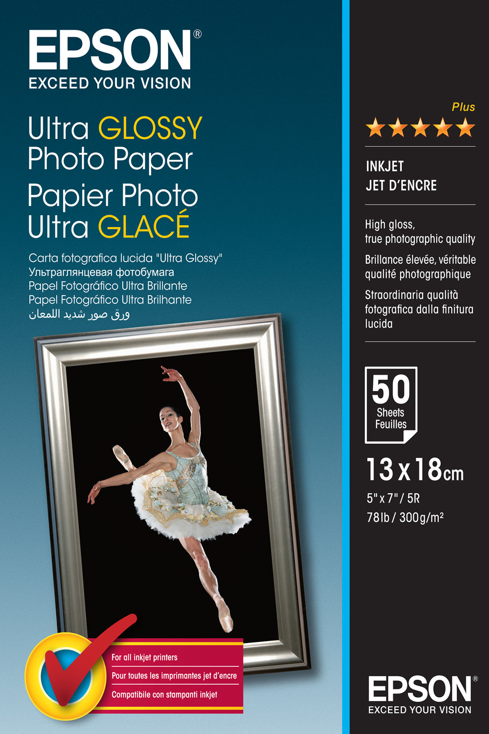Epson Ultra Fotopapir 130 x 180 mm 50ark C13S041944