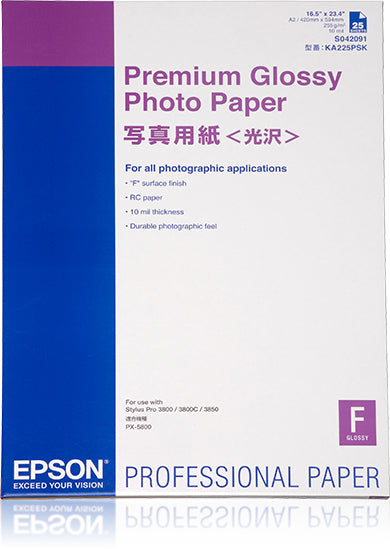 Epson Premium Glossy Photo Paper Fotopapir A2 (420 x 594 mm) 25ark C13S042091