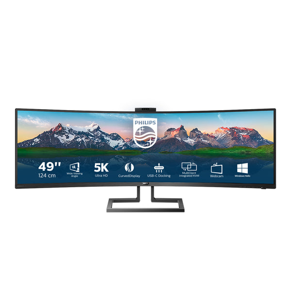 Philips Brilliance P-line 499P9H 49 5120 x 1440 (UltraWide) HDMI DisplayPort USB-C 60Hz Dockingskærm