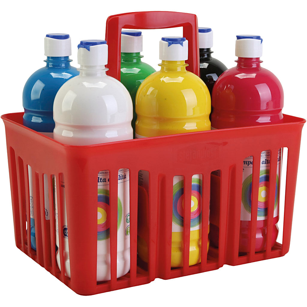 Mat Temperamaling - 6 Assorterede Farver, 1000 ml