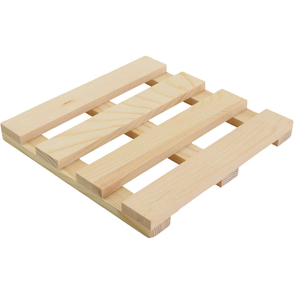 Bordskånere i træ, H: 1,5 cm, L: 15 cm, B: 15 cm, str. 15x15 cm, 12 stk./ 1 pk.