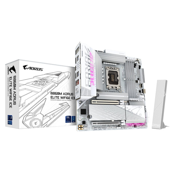 AORUS B860M ELITE WIFI6E ICE Micro ATX LGA1851 sokkel AMD B850
