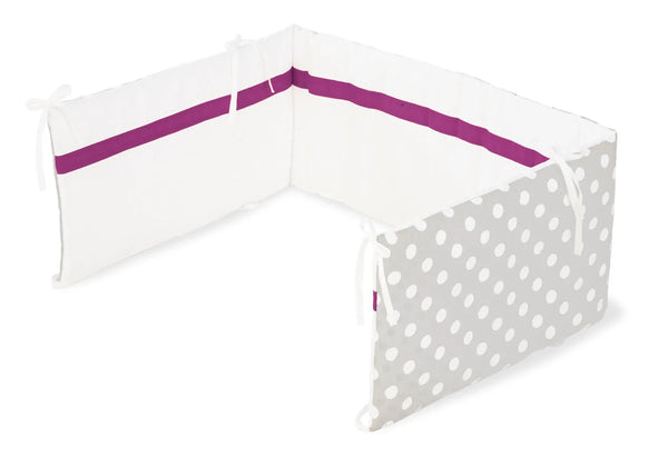 Pinolino Sengerand til Babyseng (165x28 cm), Prikker/Grå