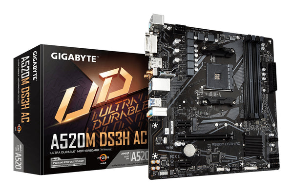Gigabyte A520M DS3H AC Micro ATX Socket AM4 AMD A520