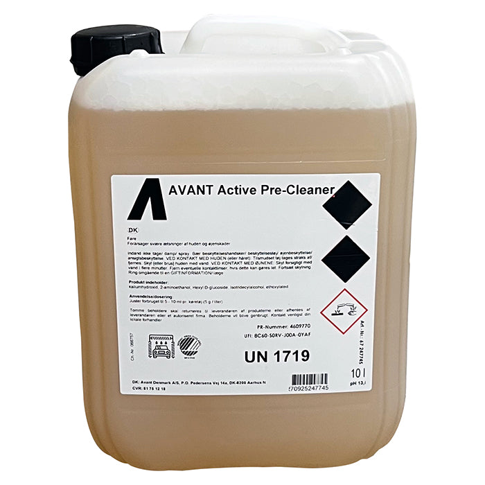 Forvaskalkalisk pre-cleaner 10 L - Svanemærket, høj skumning - Avant