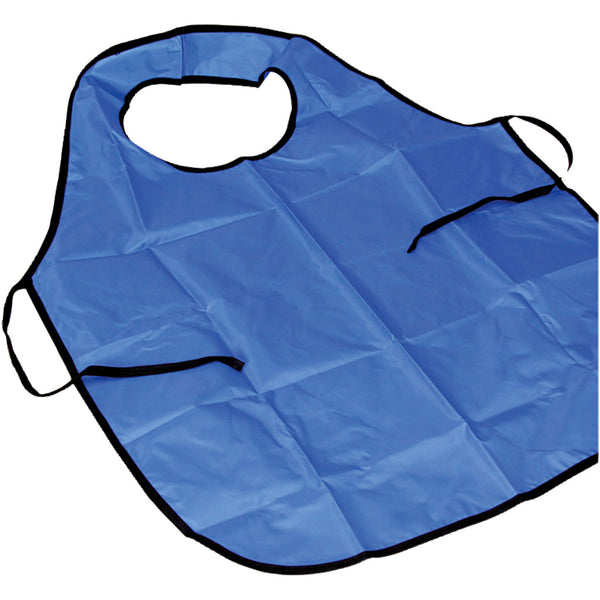 Forklæde med krave, L: 100 cm, str. M-XL cm, blå, 10 stk./ 1 pk.
