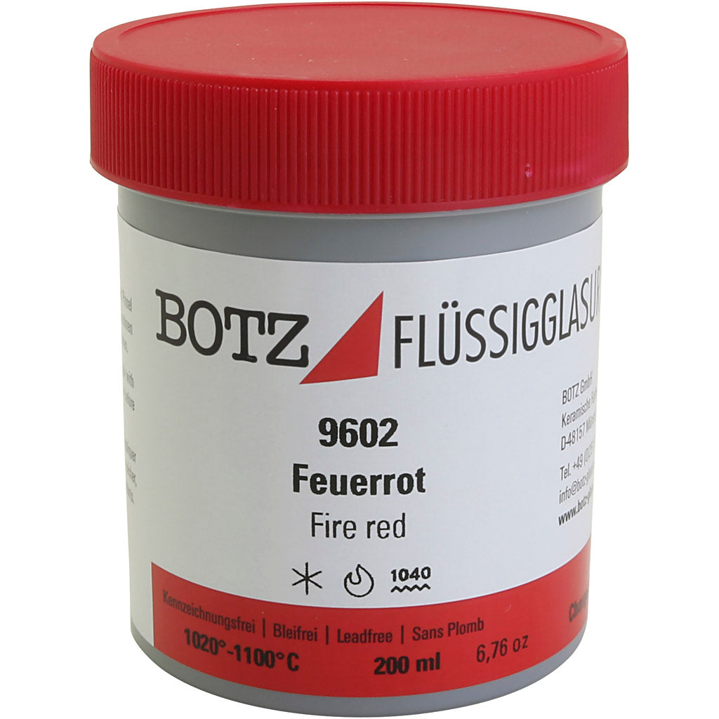 Rød Lertøjsglasur 200 ml - Blyfri og Klar til Brug