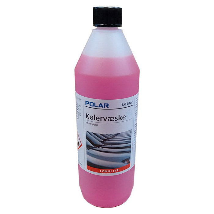 Kølervæske longlife 1L - frost- og korrosionsbeskyttelse, ethylenglycol, silikatfri - Polar