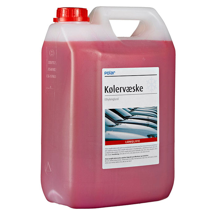 Kølervæske Longlife 5L - frost- og korrosionsbeskyttelse, ethylenglycol, silikatfri - Polar