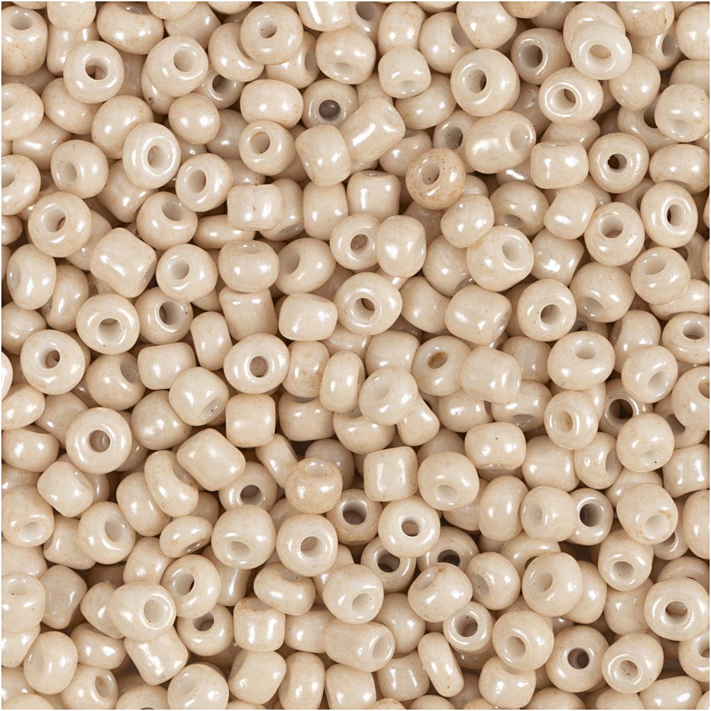Rocaiperler, diam. 3 mm, str. 8/0, hulstr. 0,6-1,0 mm, pudder, 25 g/ 1 pk.