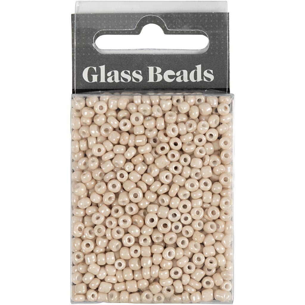 Rocaiperler, diam. 3 mm, str. 8/0, hulstr. 0,6-1,0 mm, pudder, 25 g/ 1 pk.
