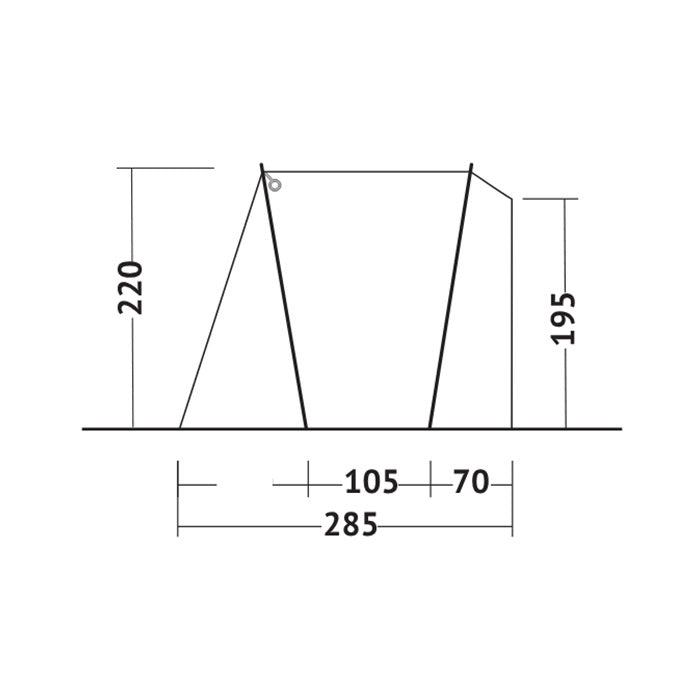 Biltelt til dobbeltdørs biler Dunecrest L - kompatibel VW T5/T6, Mercedes W639/W447, Tesla Model Y - Outwell