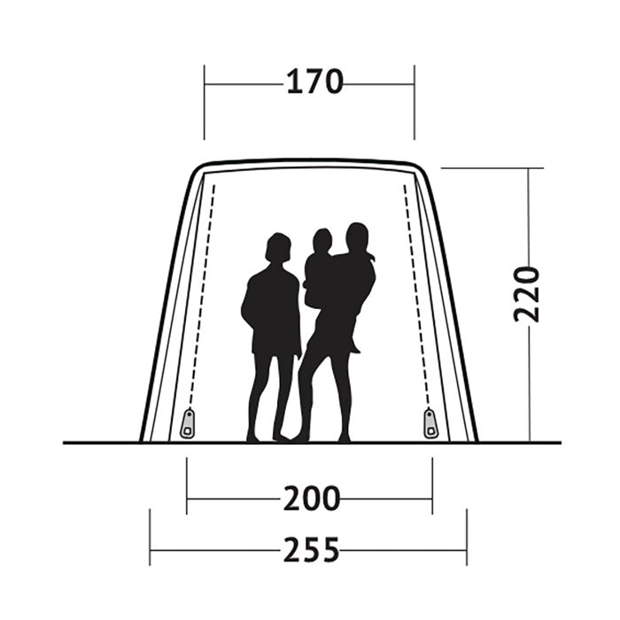 Biltelt til dobbeltdørs biler Dunecrest L - kompatibel VW T5/T6, Mercedes W639/W447, Tesla Model Y - Outwell