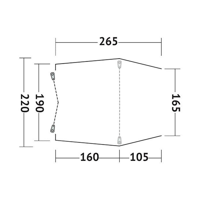 Biltelt Sandcrest S - vandtæt bagklapstelt til SUV/MPV, letvægts aluminiumstang, Insektnet - Outwell