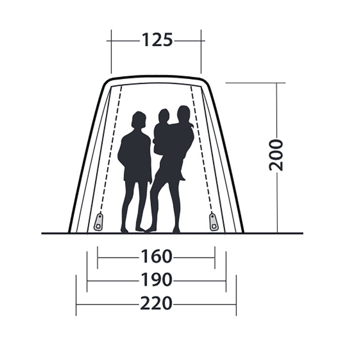 Biltelt Sandcrest S - vandtæt bagklapstelt til SUV/MPV, letvægts aluminiumstang, Insektnet - Outwell