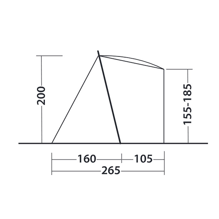 Biltelt Sandcrest S - vandtæt bagklapstelt til SUV/MPV, letvægts aluminiumstang, Insektnet - Outwell
