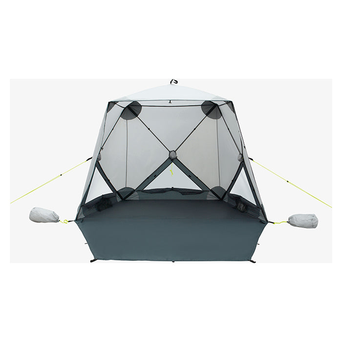 Strandtelt hurtigt opsat med Rapid-pitch Lite, sandfyldte hjørneposer, ventilering - Outwell