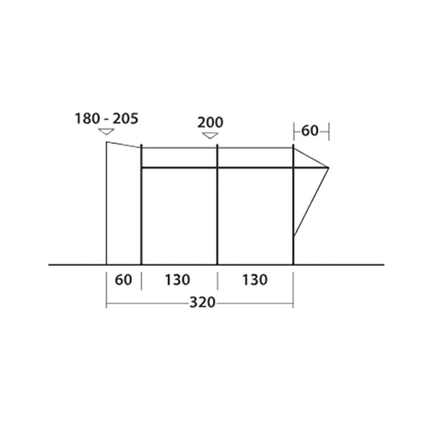 Biltelt tunneldesign med frontsolsejl, ståhøjde og ventilering - Easy Camp