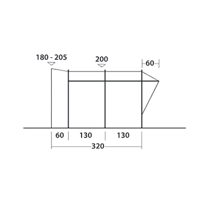 Biltelt tunneldesign med frontsolsejl, ståhøjde og ventilering - Easy Camp