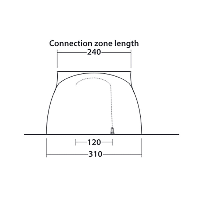 Biltelt tunneldesign med frontsolsejl, ståhøjde og ventilering - Easy Camp