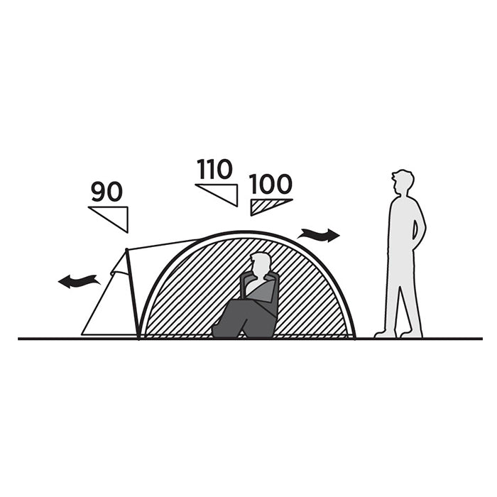 Telt 2-personers med forrum og god ventilation - Easy Camp