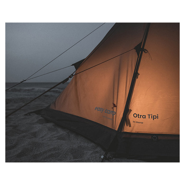 Telt Otra Tipi - tipi-telt til 4 personer uden midterstang, ventilering og mesh-dør - Easy Camp