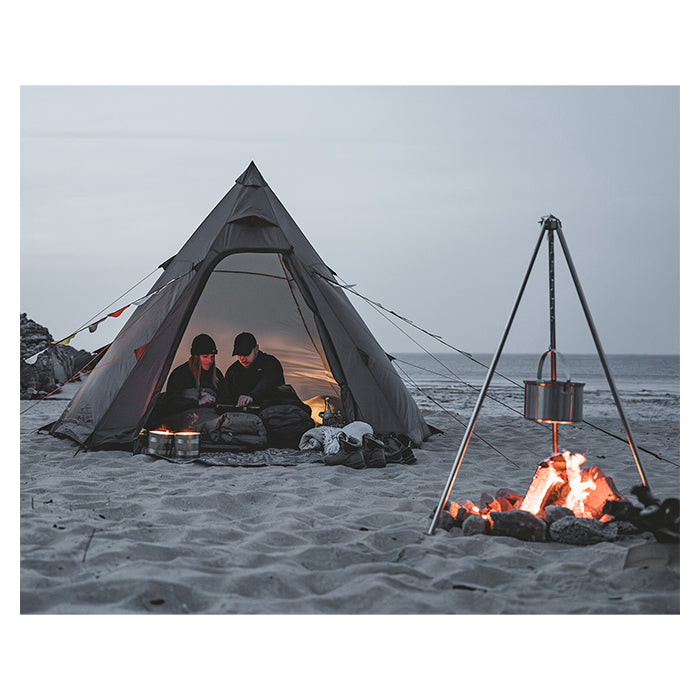 Telt Otra Tipi - tipi-telt til 4 personer uden midterstang, ventilering og mesh-dør - Easy Camp