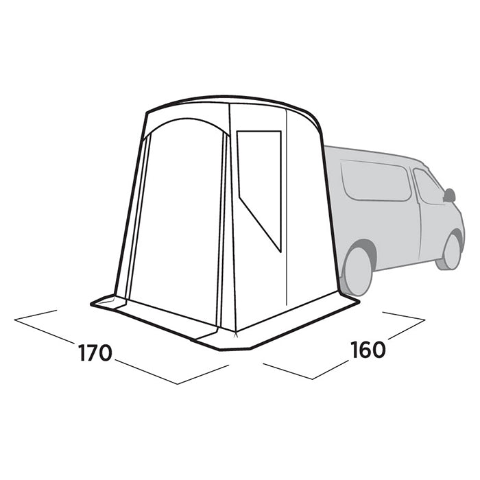 Biltelt til bagklap - Krossbu Mini, passer til Berlingo/Rifter/Caddy, Easy Camp