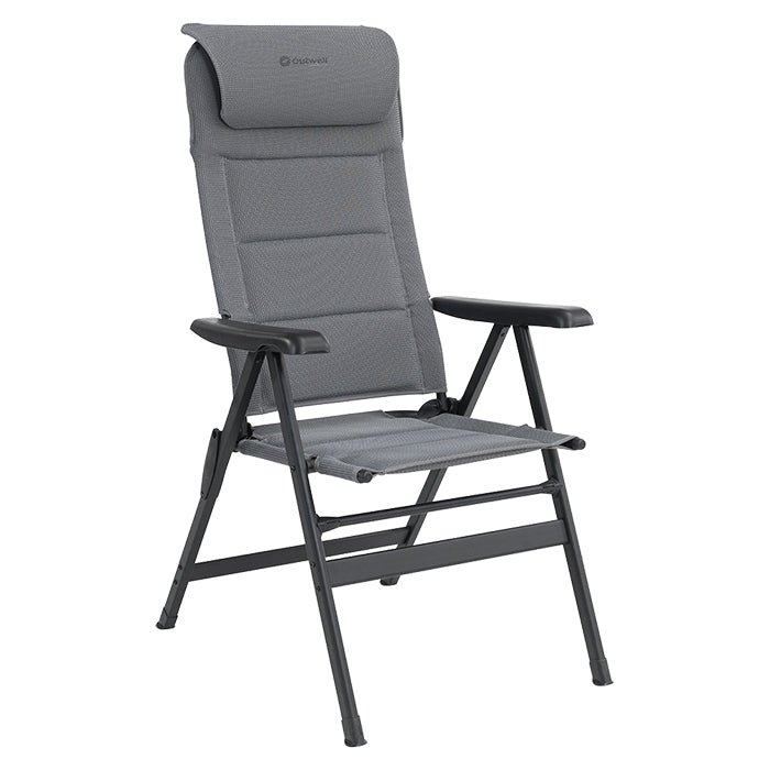 Campingstol høj ryg, sammenklappelig, justerbar nakkestøtte - Outwell